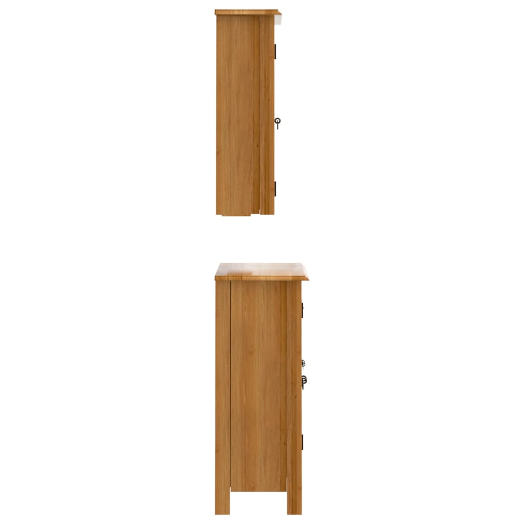 vidaXL 4dílná koupelnová sestava masivní borové dřevo