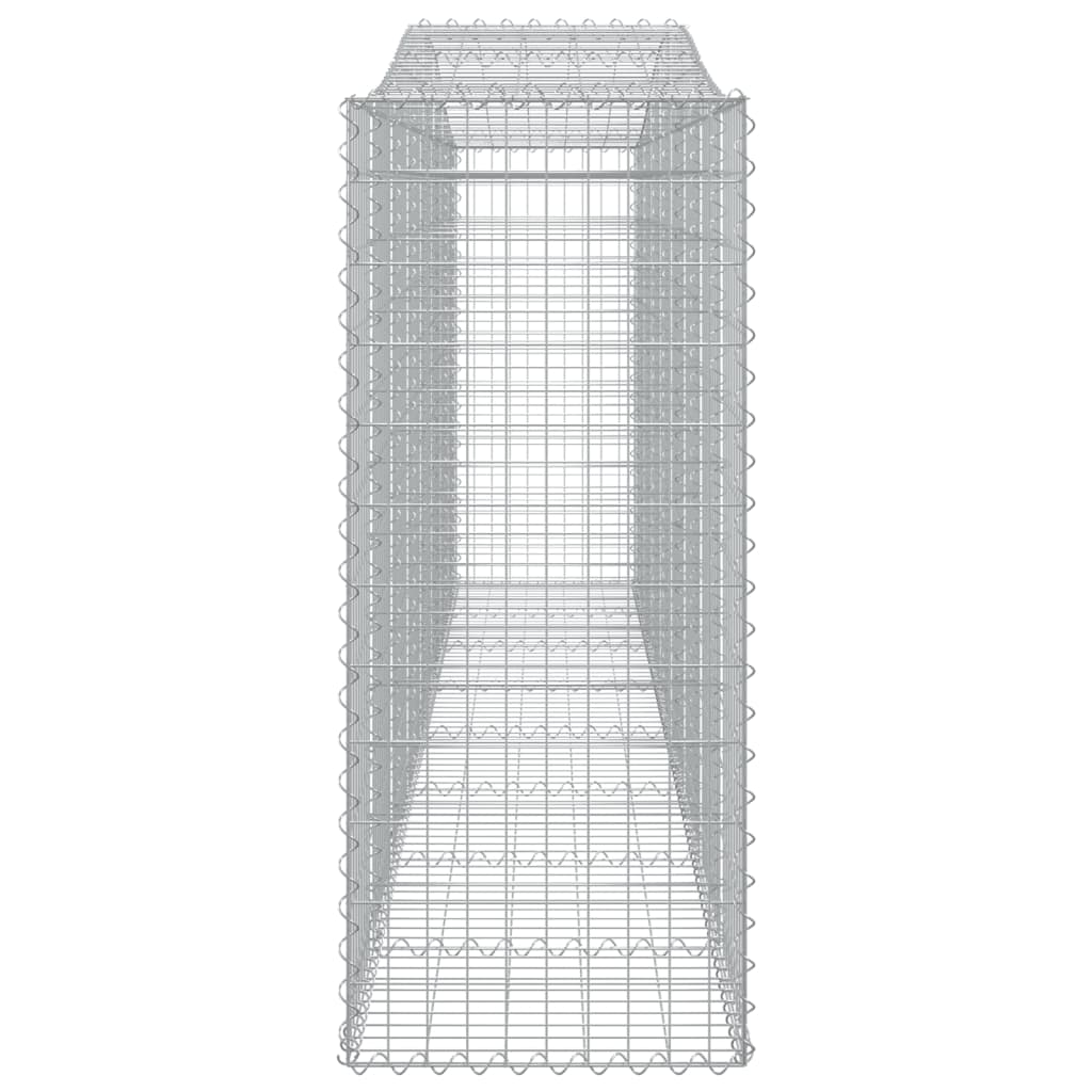 vidaXL Klenuté gabionové koše 2 ks 400x50x120/140cm pozinkované železo