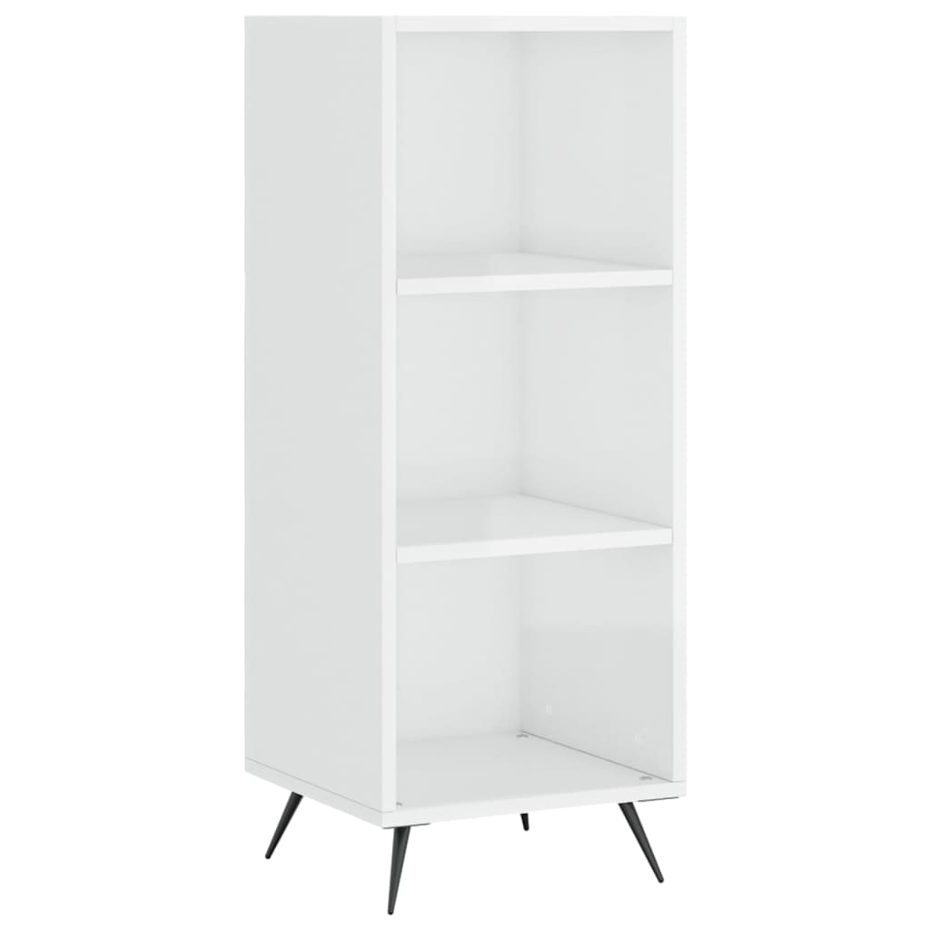 vidaXL Skříň highboard bílá s vysokým leskem 34,5x34x180 cm kompozit