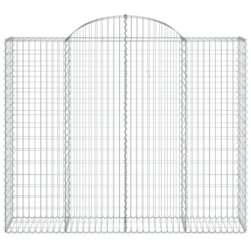 vidaXL Klenuté gabionové koše 6 ks 200x50x160/180cm pozinkované železo