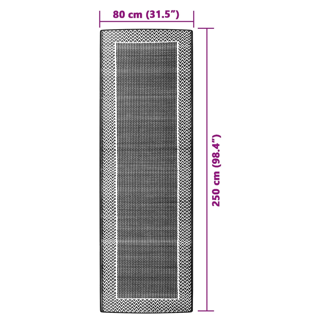 vidaXL Venkovní koberec zelený 80 x 250 cm PP