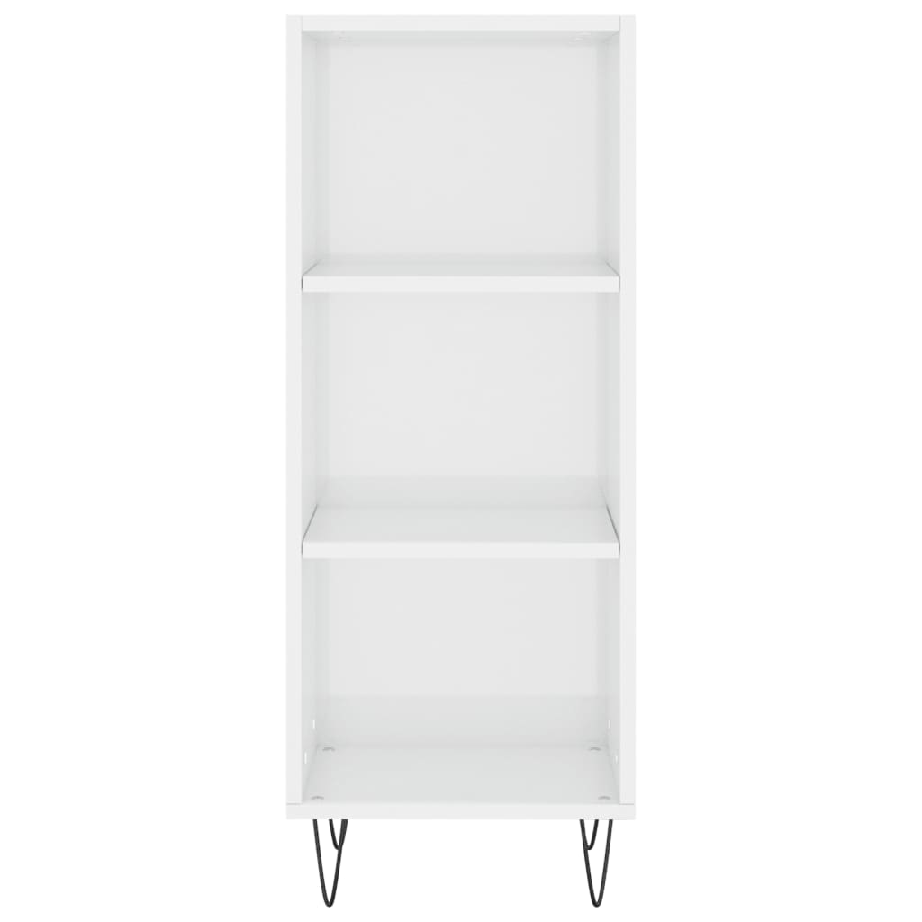 vidaXL Skříň highboard bílá s vysokým leskem 34,5x34x180 cm kompozit