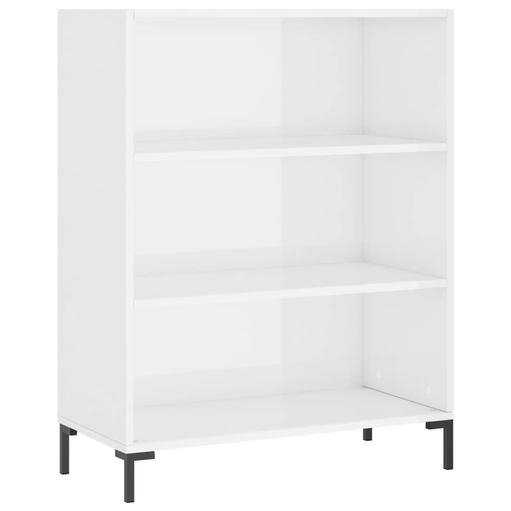 vidaXL Skříň highboard lesklá bílá 69,5 x 34 x 180 cm kompozitní dřevo