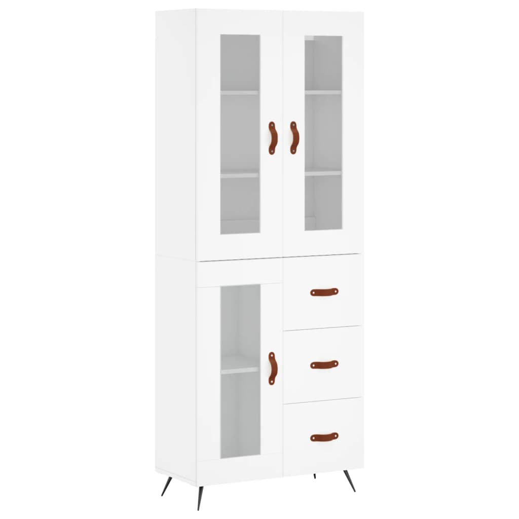 vidaXL Skříň highboard bílá 69,5 x 34 x 180 cm kompozitní dřevo