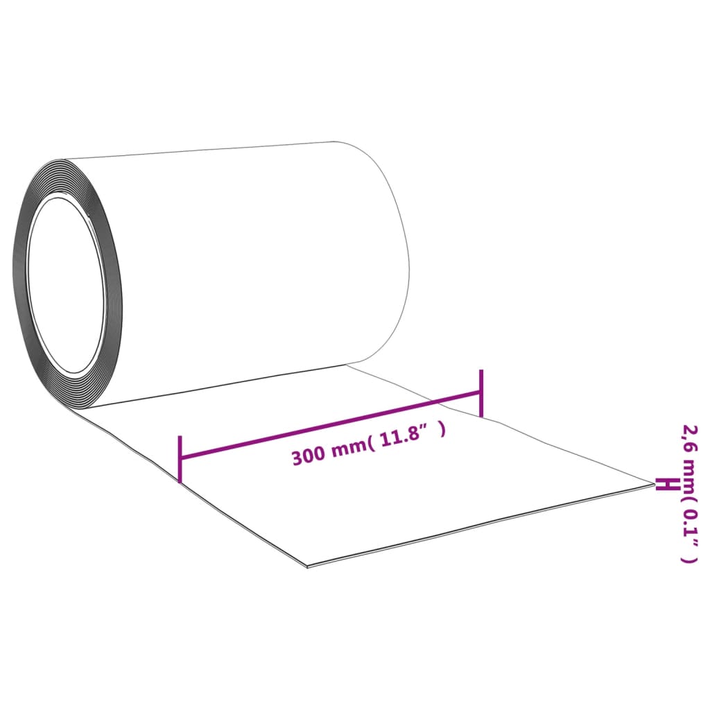 vidaXL Závěs do dveří červený 300 mm x 2,6 mm 25 m PVC