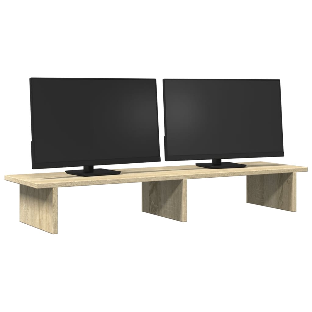 vidaXL Stojan na monitor dub sonoma 100 x 27 x 15 cm kompozitní dřevo