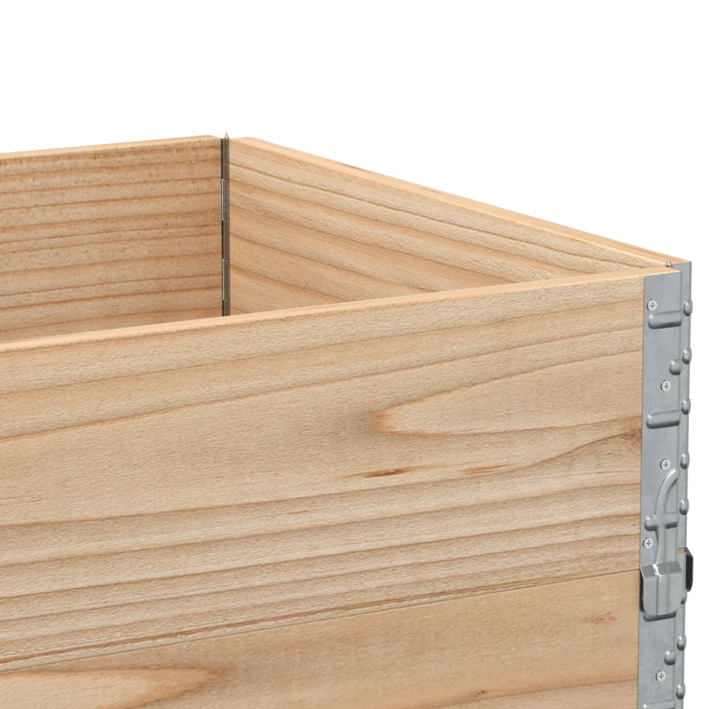 vidaXL Paletové nástavce 3 ks šedé 100 x 50 cm masivní borové dřevo