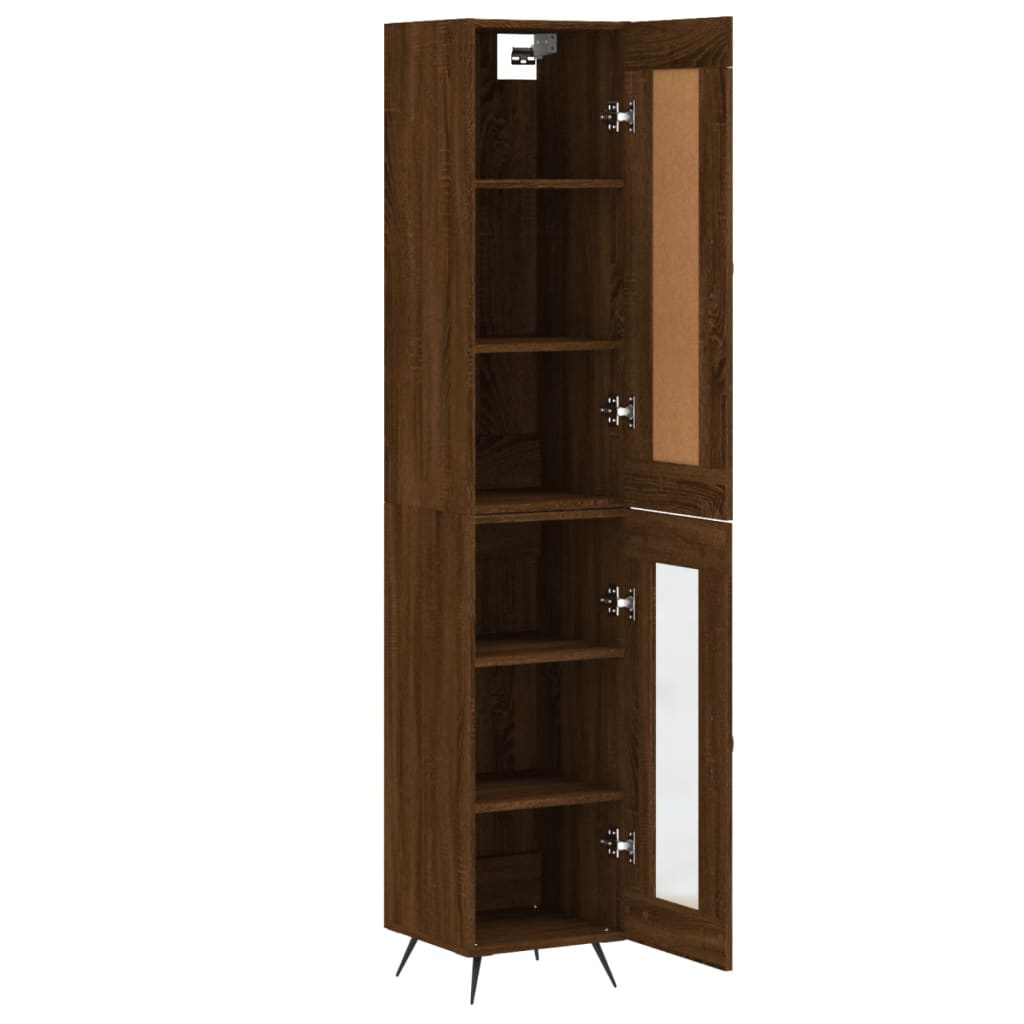 vidaXL Skříň highboard hnědý dub 34,5 x 34 x 180 cm kompozitní dřevo