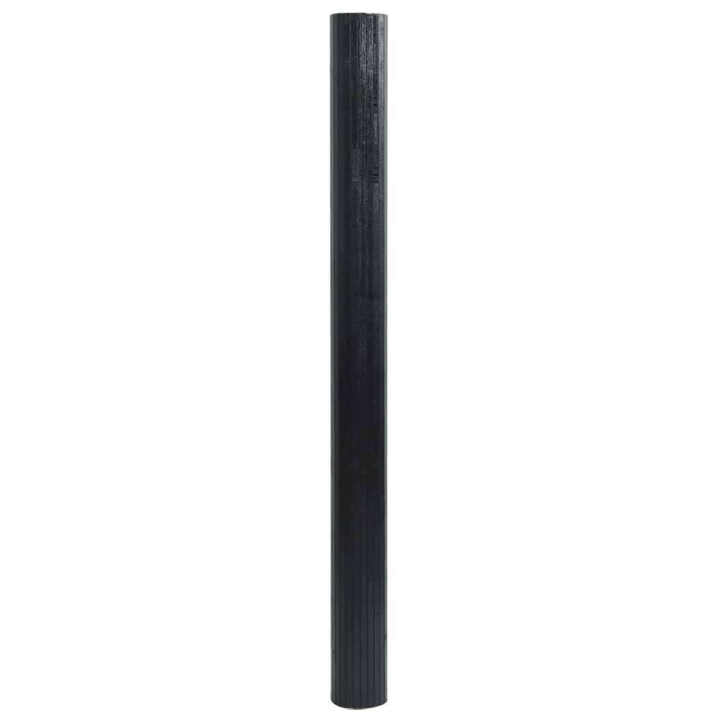 vidaXL Koberec obdélníkový černý 100 x 100 cm bambus