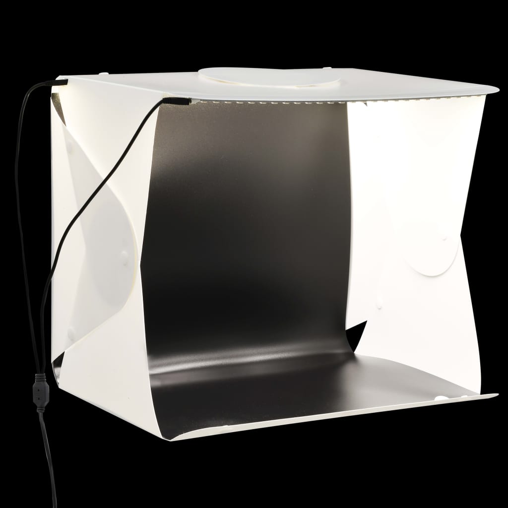 vidaXL Skládací LED softbox pro foto studio 40 x 34 x 37 cm plast bílý