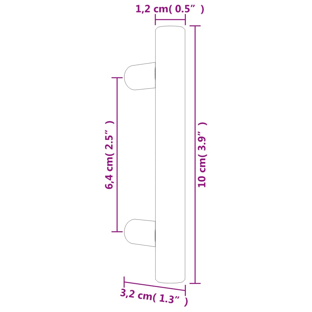 vidaXL Nábytkové úchytky 10 ks zlaté 64 mm nerezová ocel