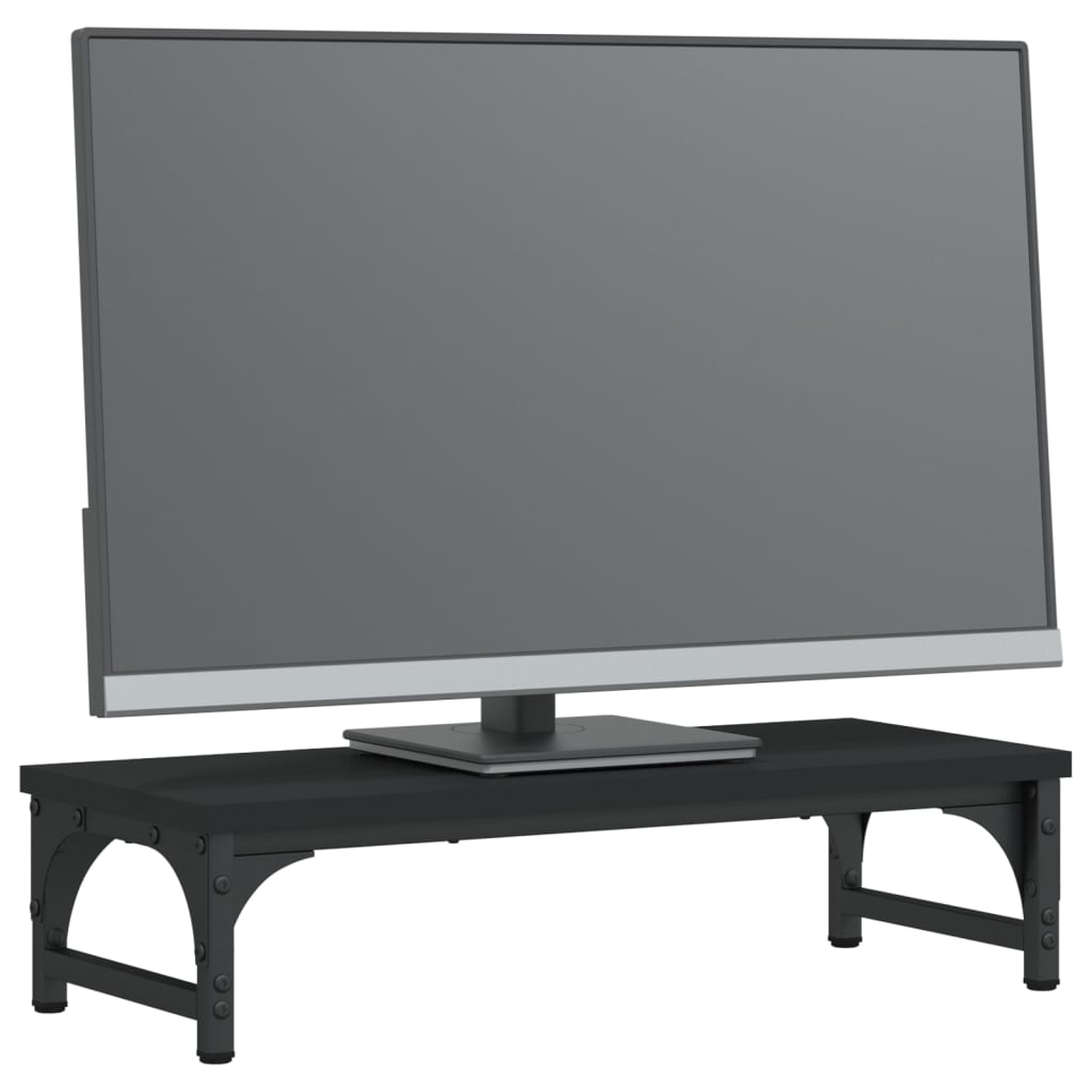 vidaXL Stojan na monitor černý 55 x 23 x 14 cm kompozitní dřevo