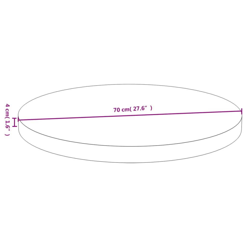 vidaXL Stolní deska Ø 70 x 4 cm bambus