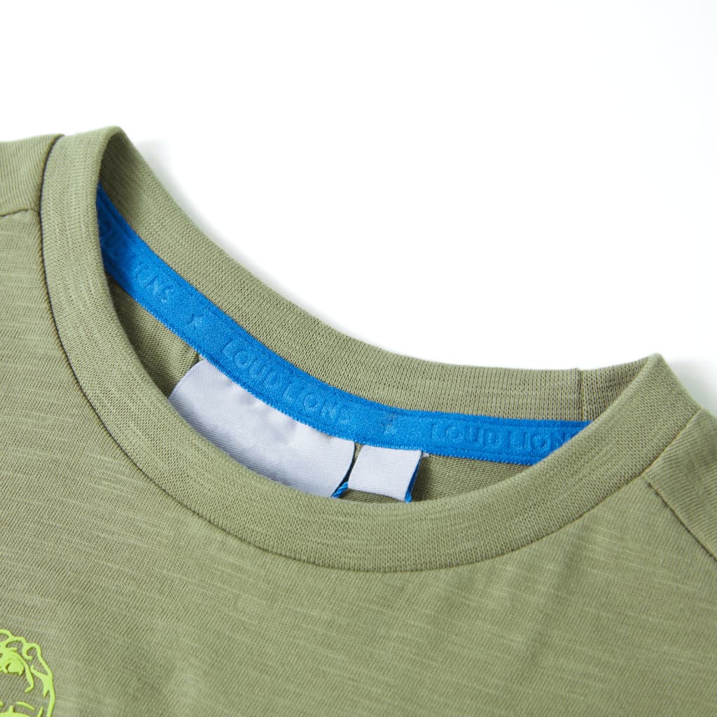 Dětské tričko s krátkým rukávem světle khaki 116