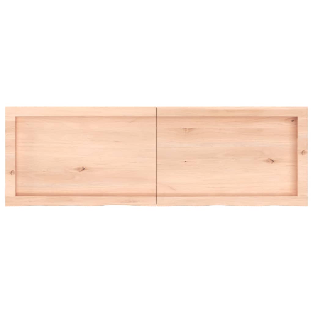 vidaXL Stolní deska 120x40x(2-4) cm neošetřený masivní dubové dřevo