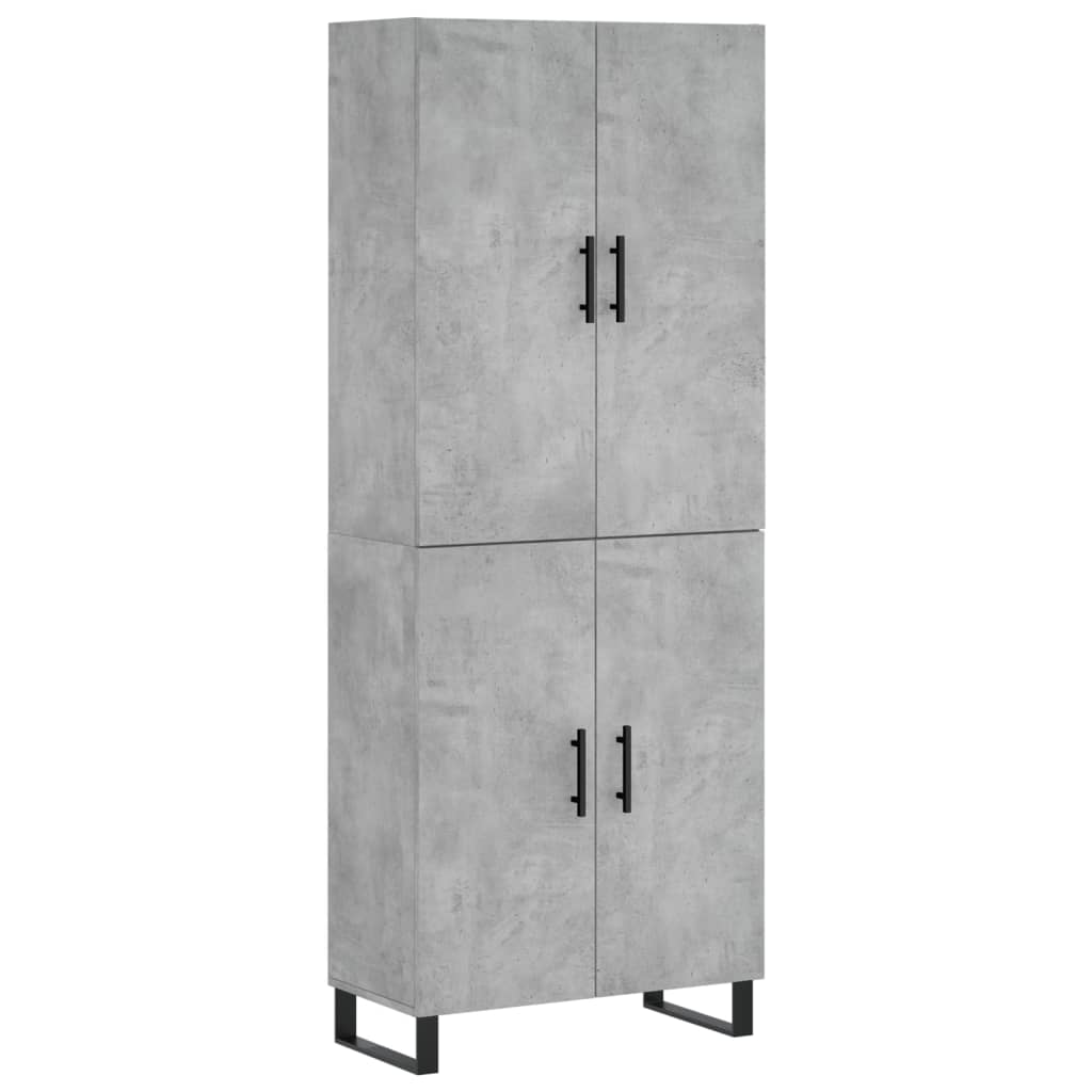 vidaXL Skříň highboard betonově šedá 69,5x34x180 cm kompozitní dřevo