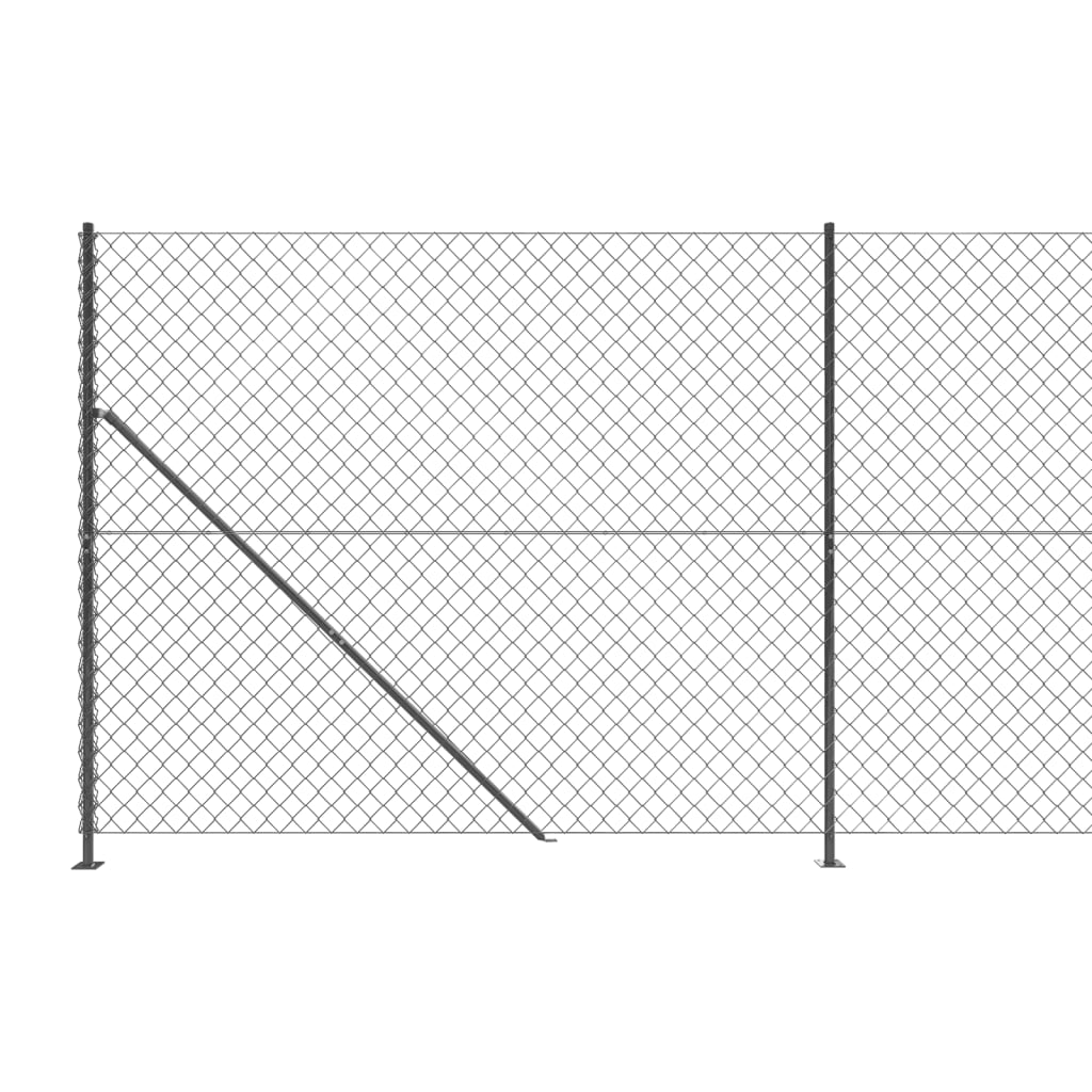 vidaXL Drátěné pletivo s přírubami antracitové 1,8 x 25 m