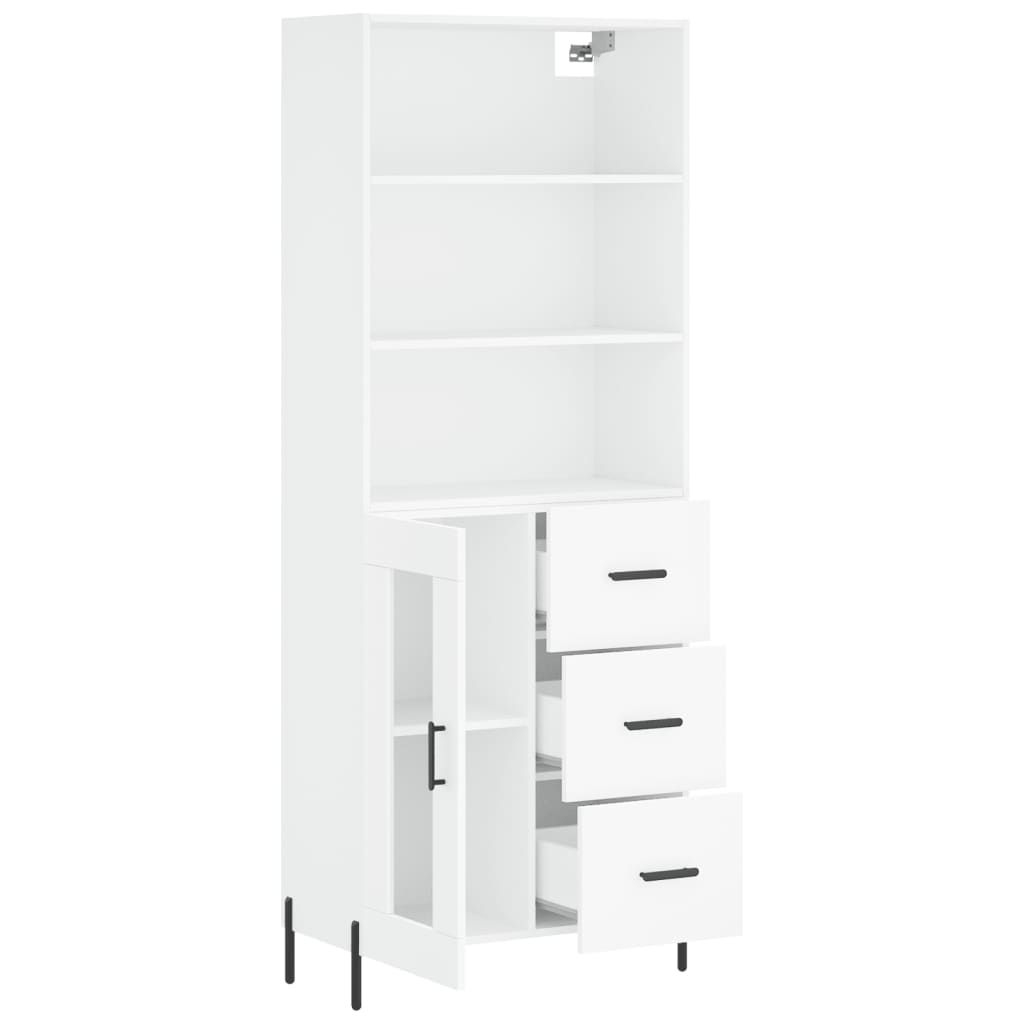 vidaXL Skříň highboard bílá 69,5 x 34 x 180 cm kompozitní dřevo