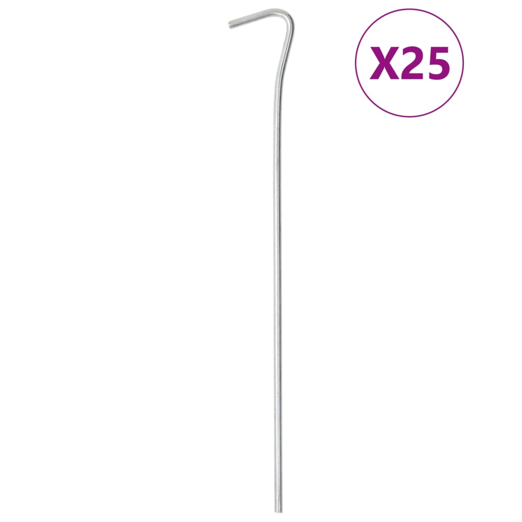 vidaXL Stanové kolíky 25 ks 23 cm Ø 4 mm pozinkovaná ocel