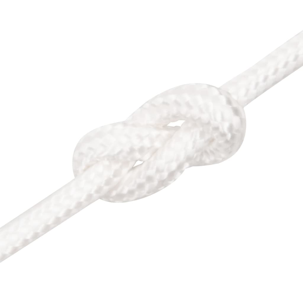 vidaXL Lodní lano celobílé 6 mm 25 m polypropylen