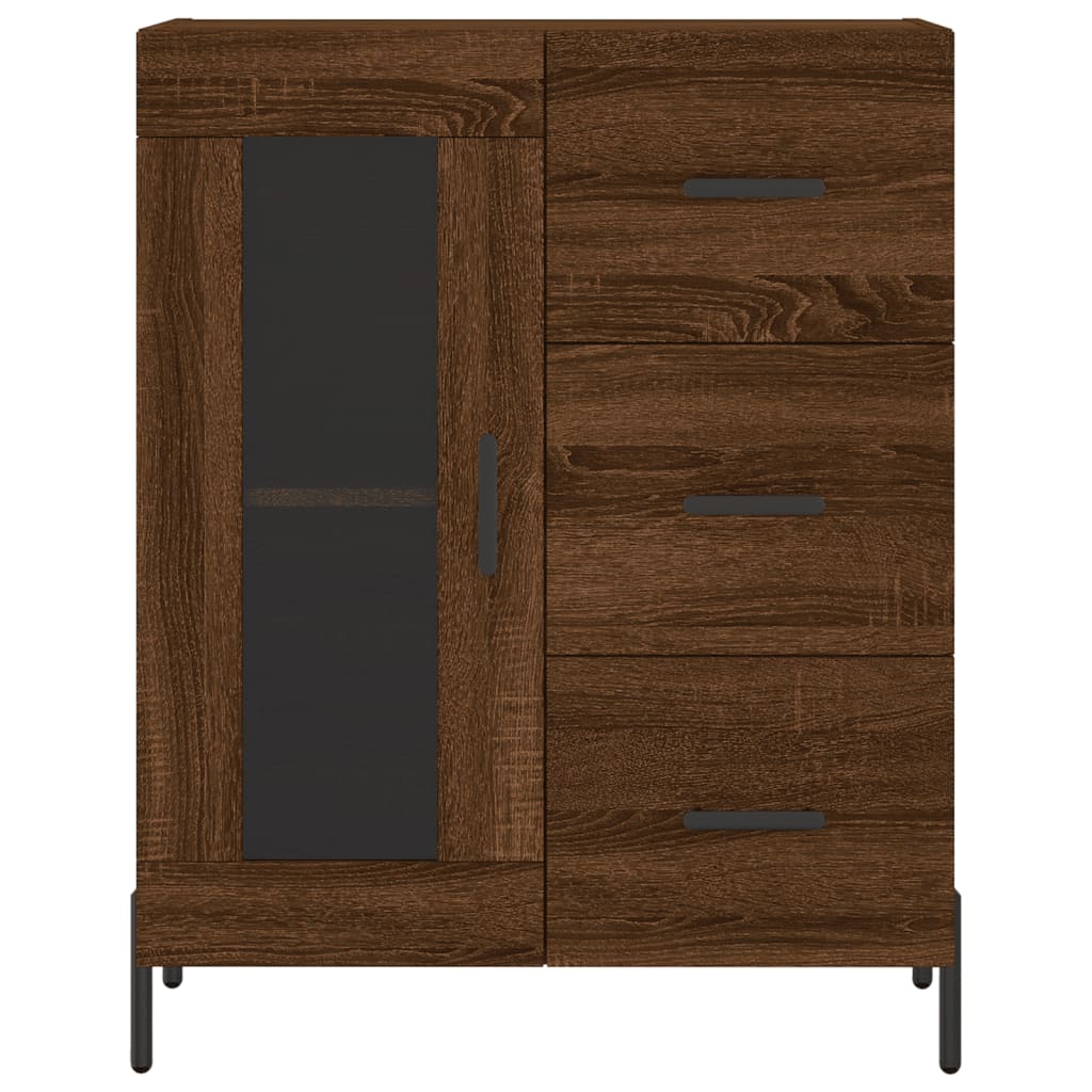 vidaXL Skříň highboard hnědý dub 69,5 x 34 x 180 cm kompozitní dřevo