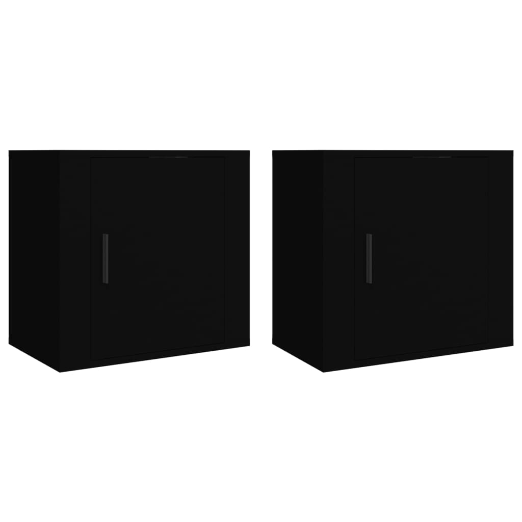 vidaXL Nástěnné noční stolky 2 ks černé 50x30x47 cm
