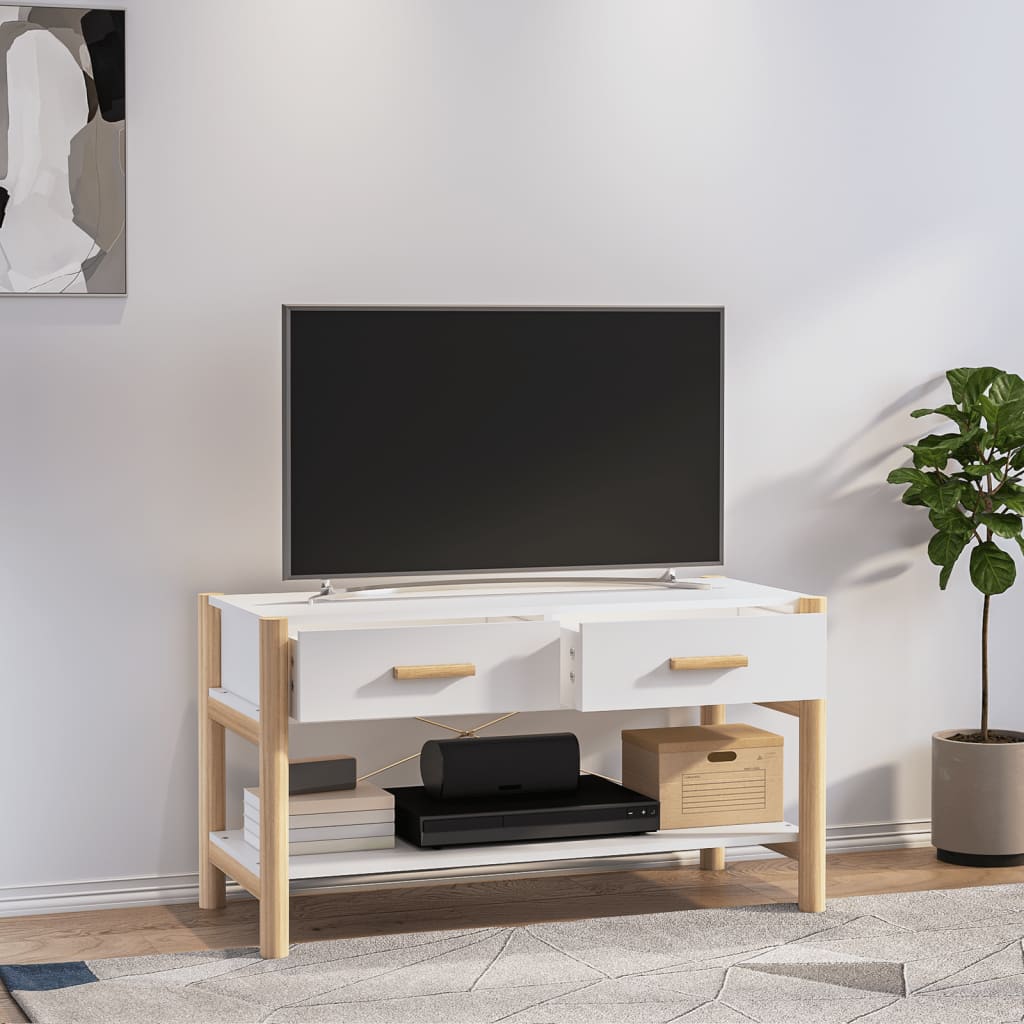 vidaXL TV stolek bílý 82 x 38 x 45 cm kompozitní dřevo