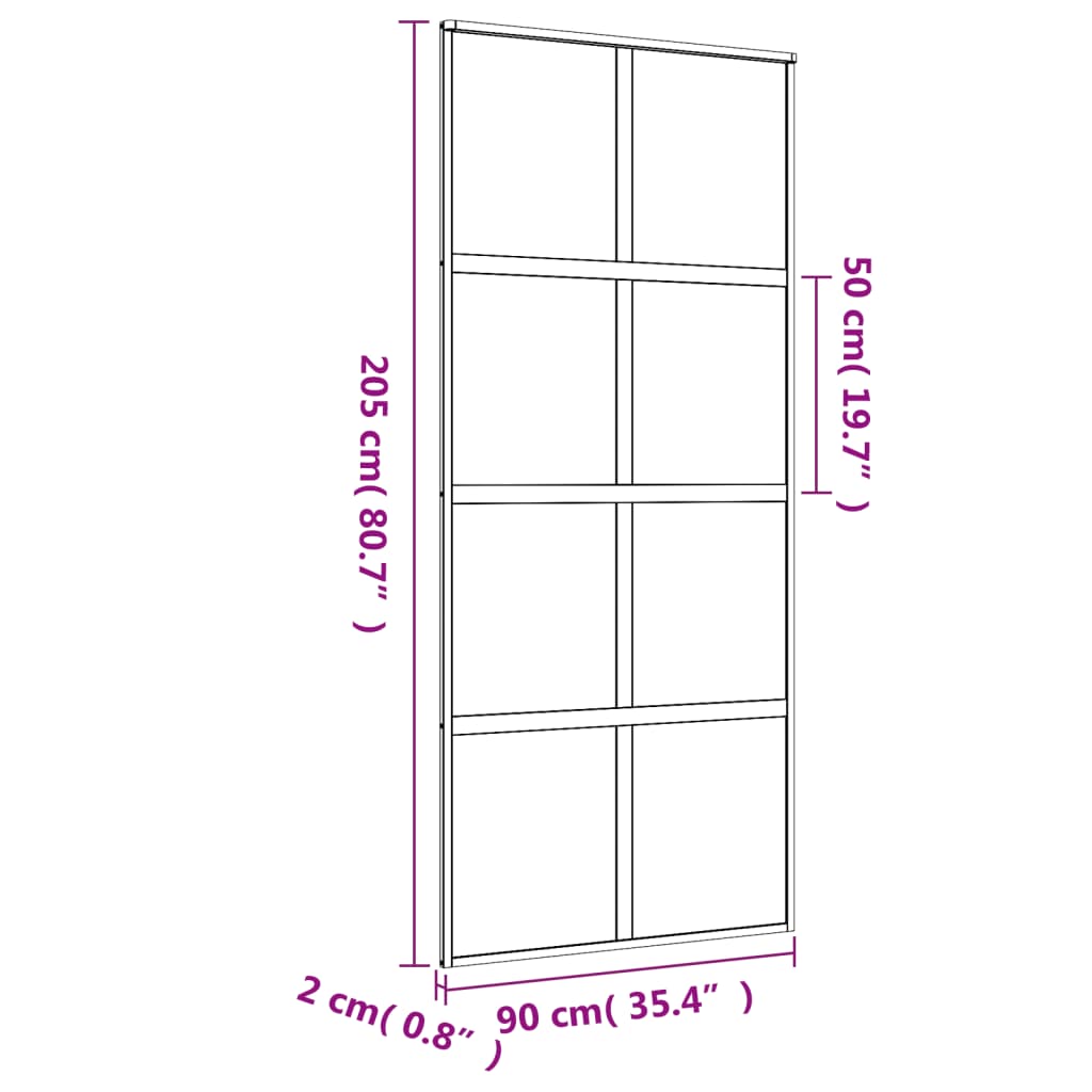 vidaXL Posuvné dveře zlaté 90 x 205 cm mléčné ESG sklo a hliník