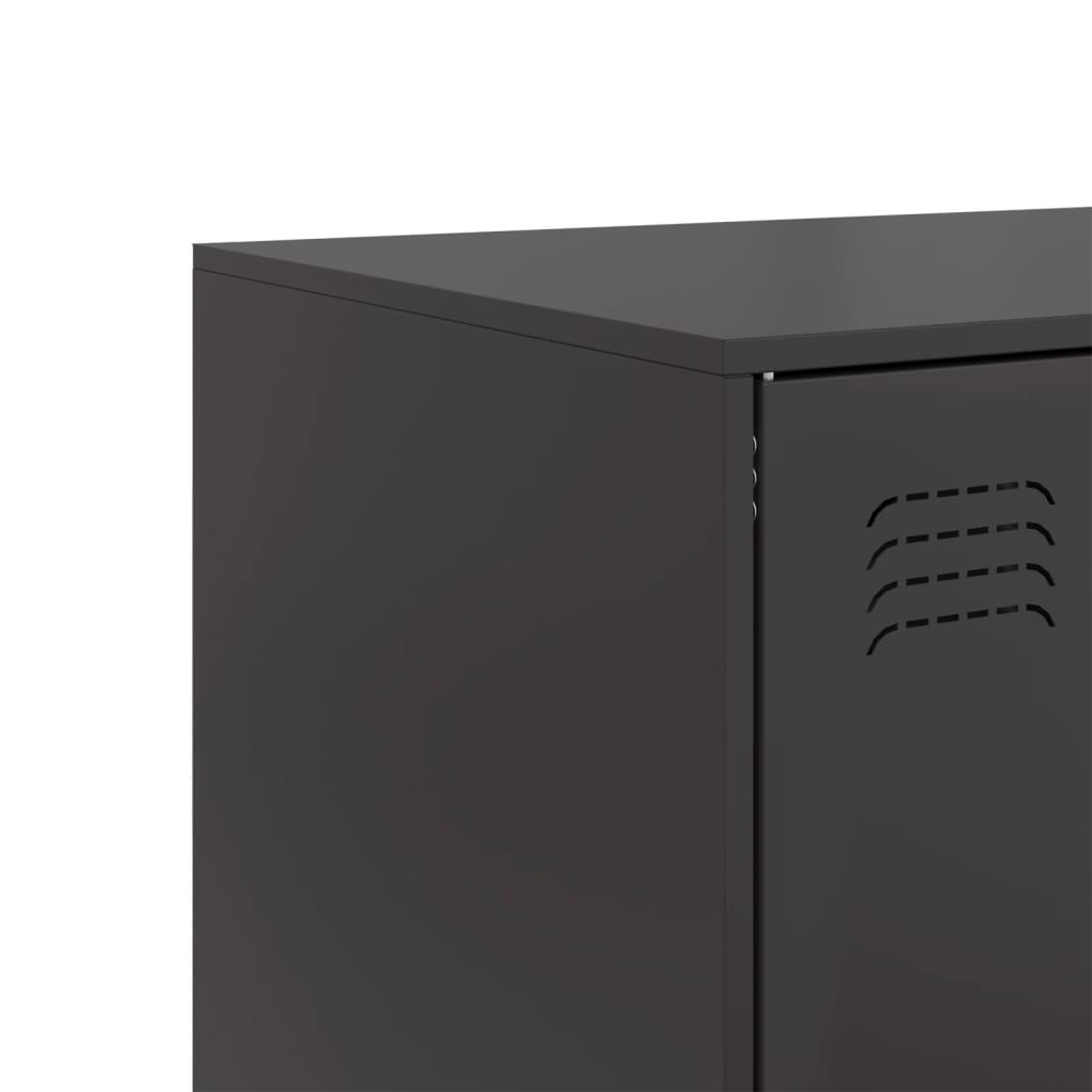 vidaXL Highboard černý 67 x 39 x 95 cm ocel