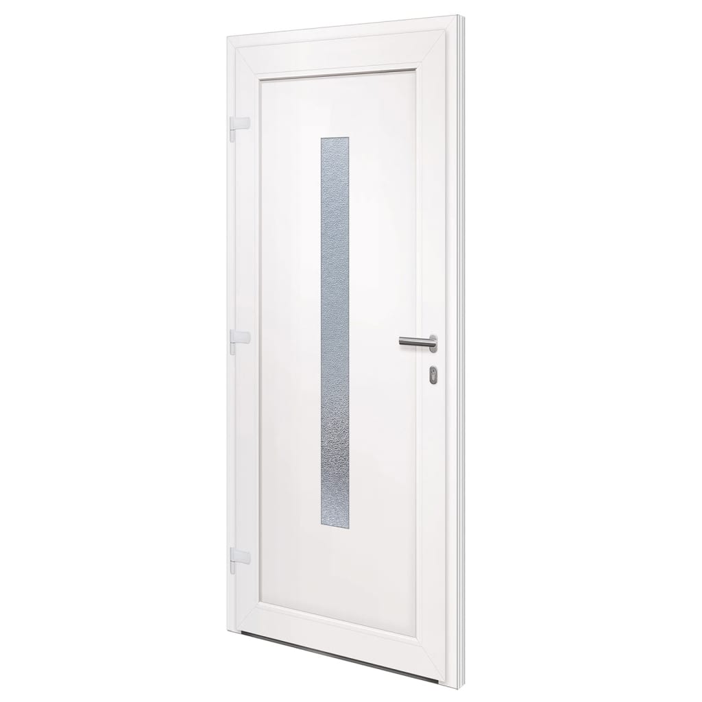 vidaXL Vchodové dveře bílé 98 x 208 cm PVC