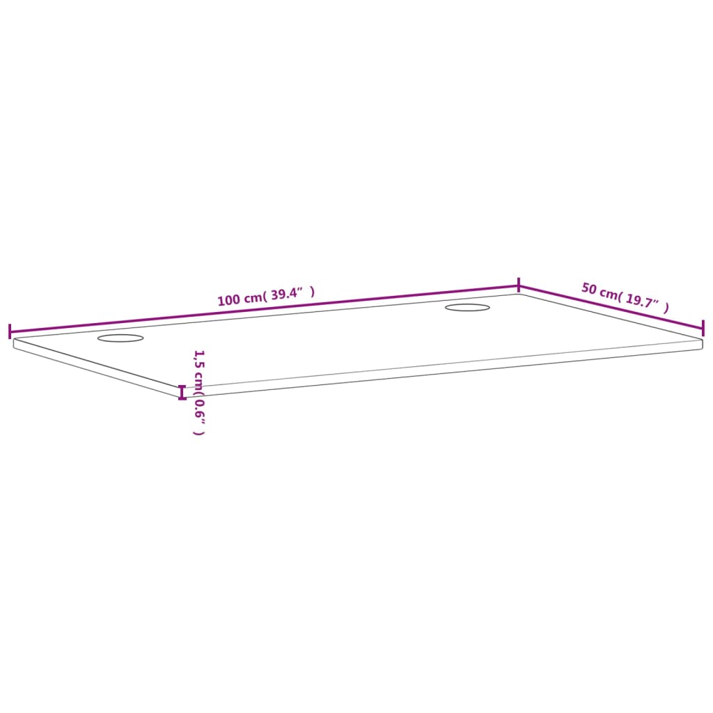 vidaXL Deska psacího stolu 100 x 40 x 1,5 cm masivní bukové dřevo