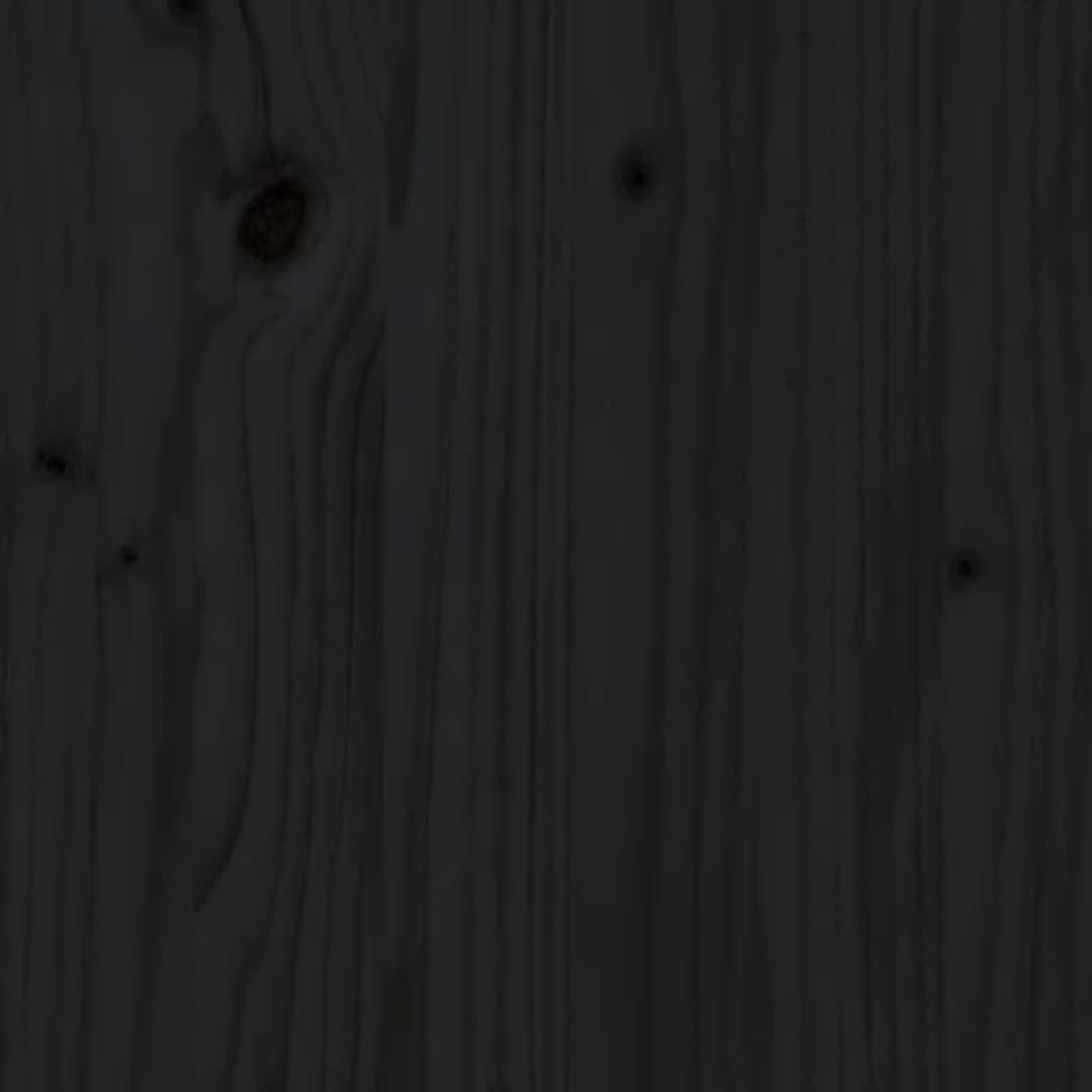 vidaXL Pískoviště se sedáky černé čtverec masivní borové dřevo