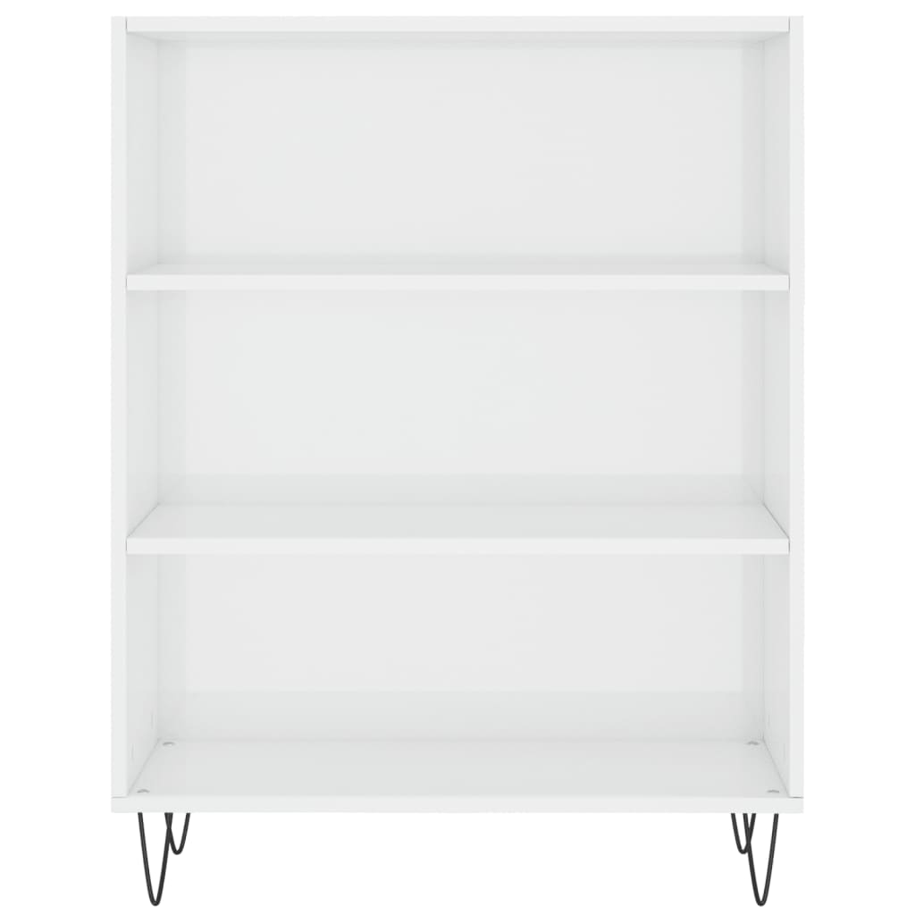 vidaXL Skříň highboard lesklá bílá 69,5 x 34 x 180 cm kompozitní dřevo