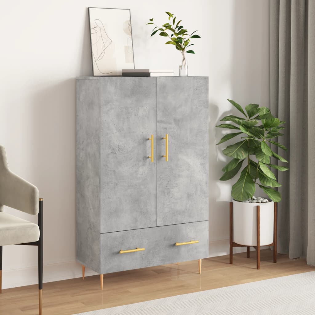 vidaXL Skříň highboard betonově šedá 69,5x31x115 cm kompozitní dřevo