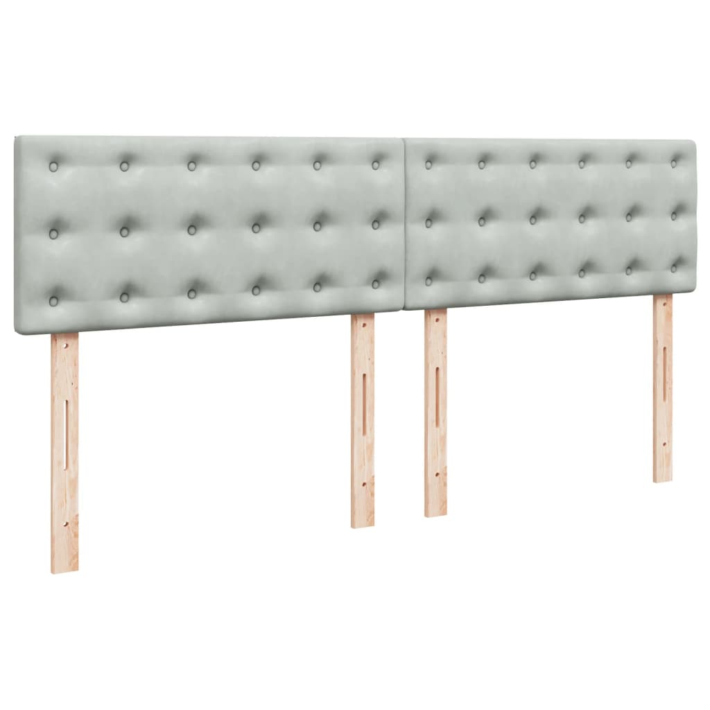 vidaXL Box spring postel s matrací světle šedá 180x200 cm samet