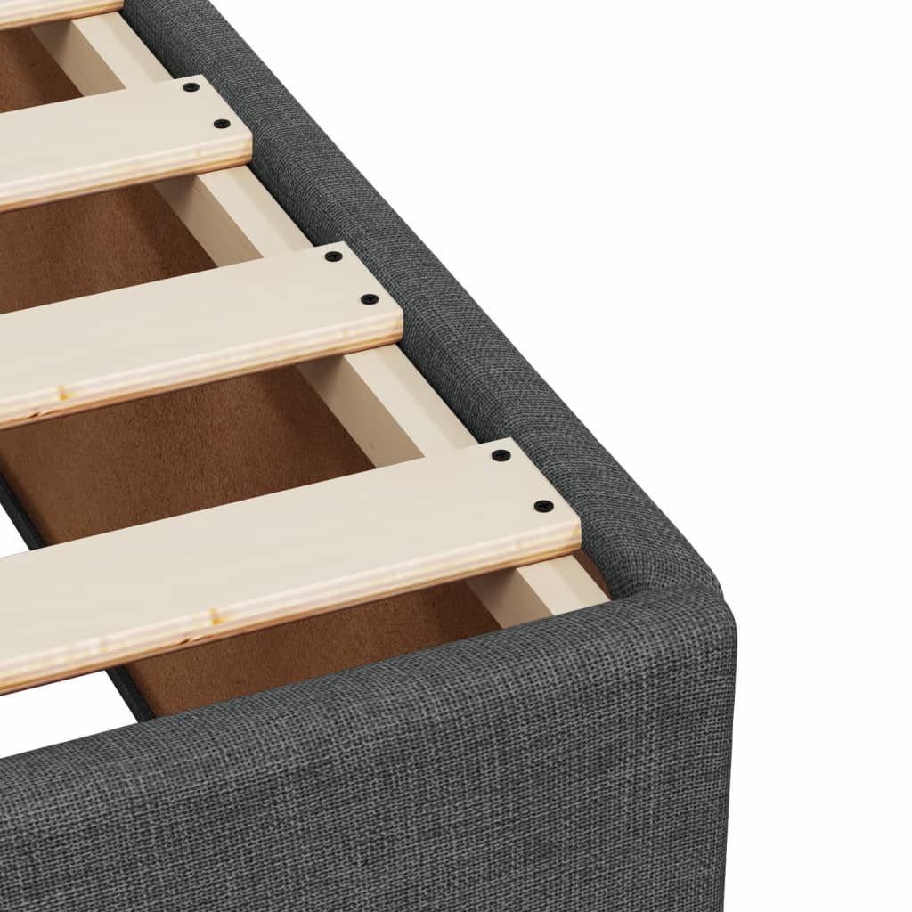 vidaXL Box spring postel s matrací tmavě šedá Single textil