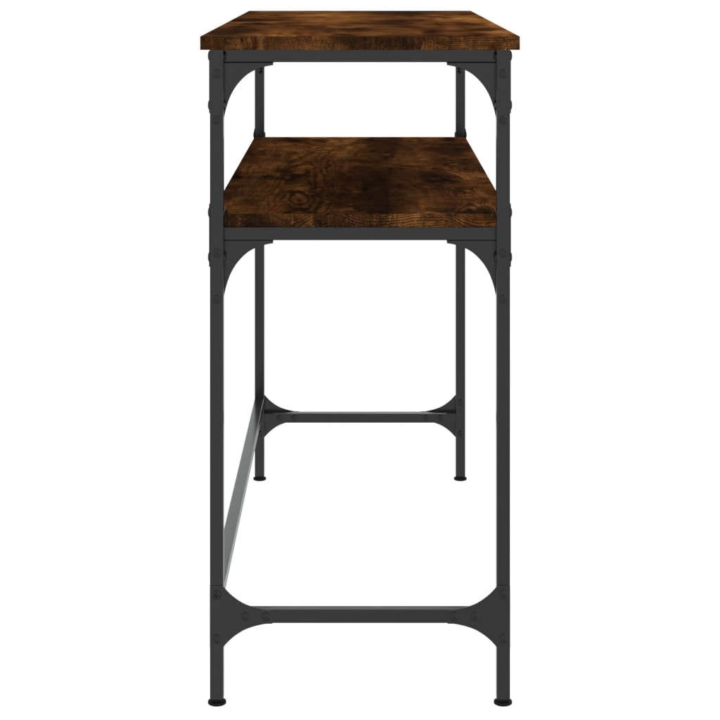 vidaXL Konzolový stolek kouřový dub 100x35,5x75 cm kompozitní dřevo