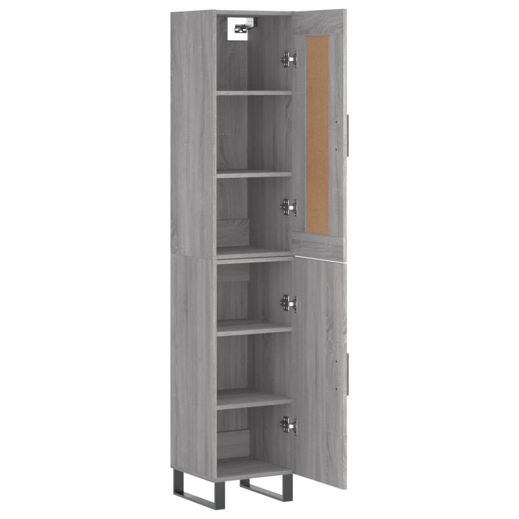 vidaXL Skříň highboard šedá sonoma 34,5 x 34 x 180 cm kompozitní dřevo