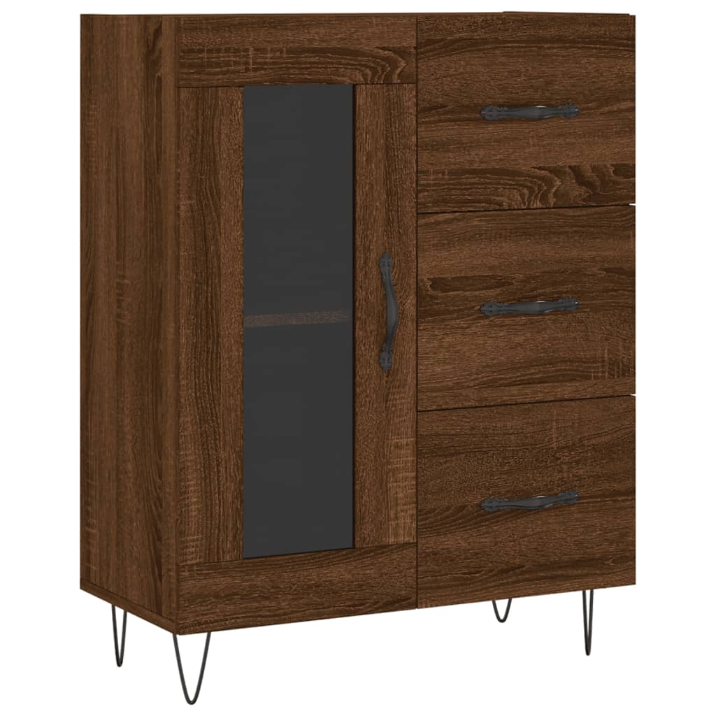 vidaXL Skříň highboard hnědý dub 69,5 x 34 x 180 cm kompozitní dřevo