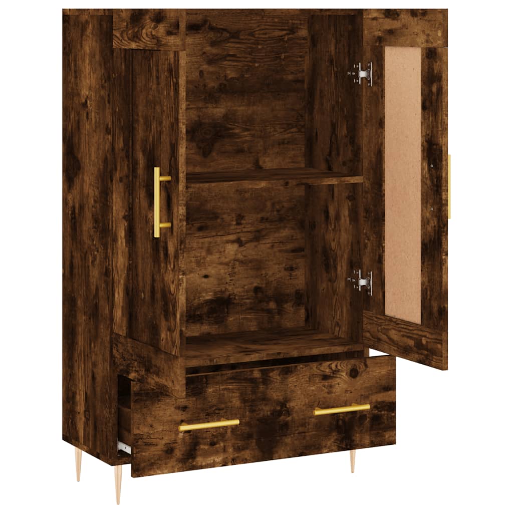 vidaXL Skříň highboard kouřový dub 69,5 x 31 x 115 cm kompozitní dřevo