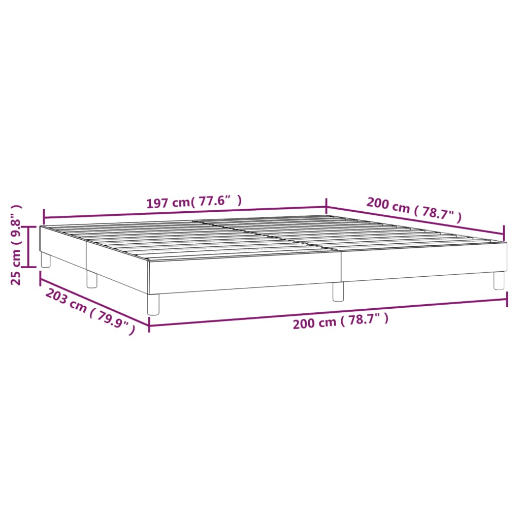 vidaXL Rám postele hnědá 200 x 200 cm umělá kůže