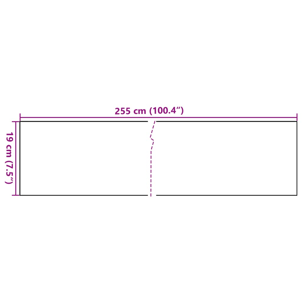 vidaXL Balkonové zástěny 10 ks antracitové 255 x 19 cm polyratan