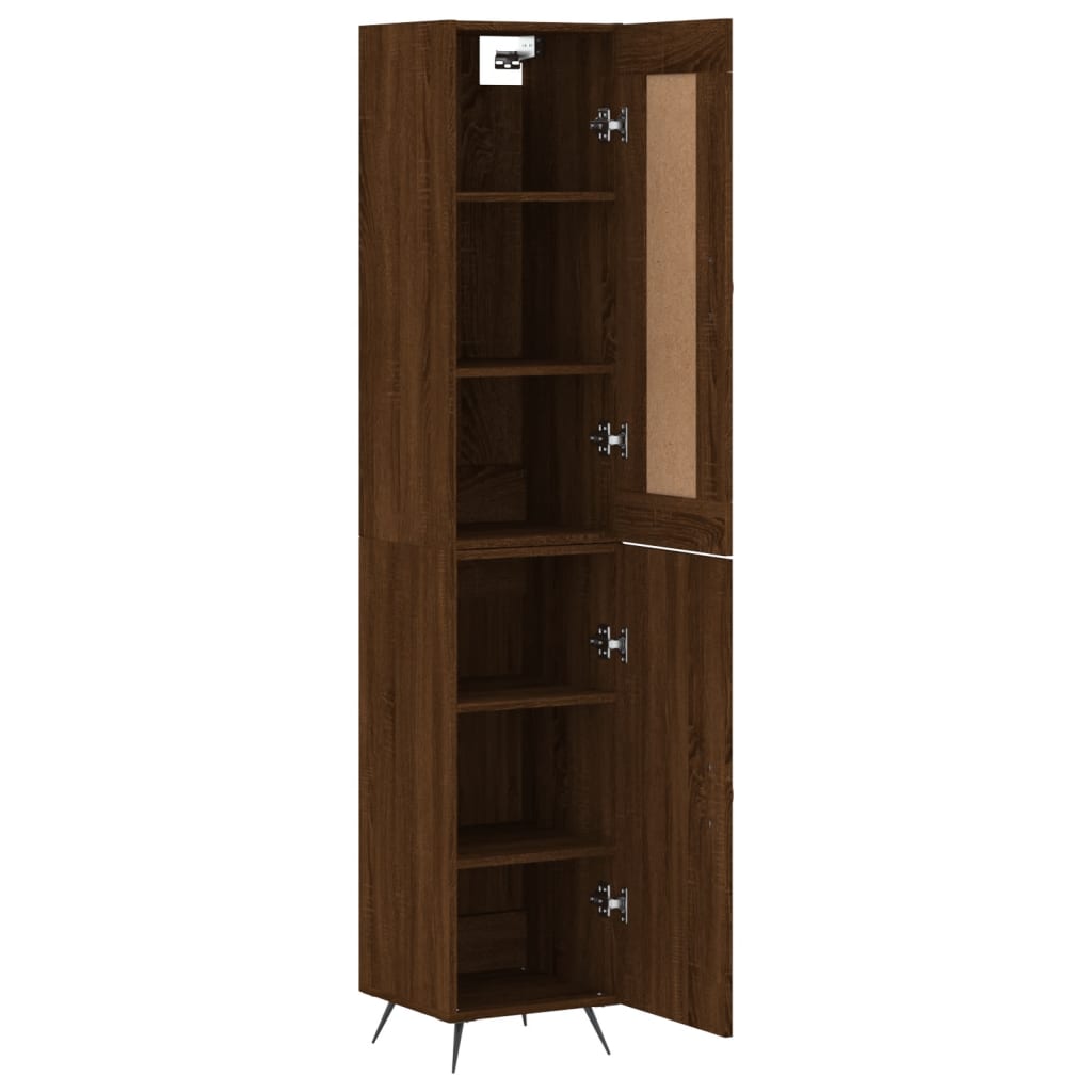 vidaXL Skříň highboard hnědý dub 34,5 x 34 x 180 cm kompozitní dřevo