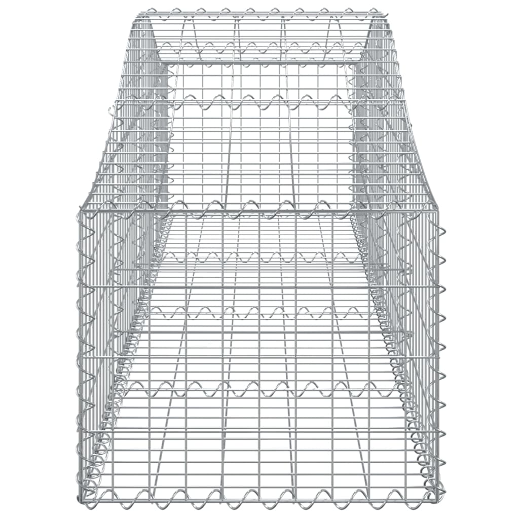 vidaXL Klenuté gabionové koše 4 ks 200x50x40/60 cm pozinkované železo