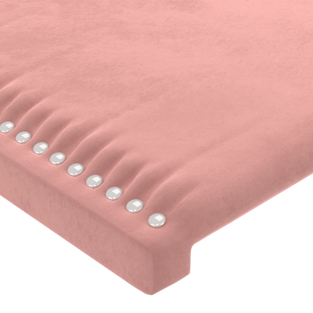 vidaXL Čelo postele 2 ks růžové 72x5x78/88 cm samet