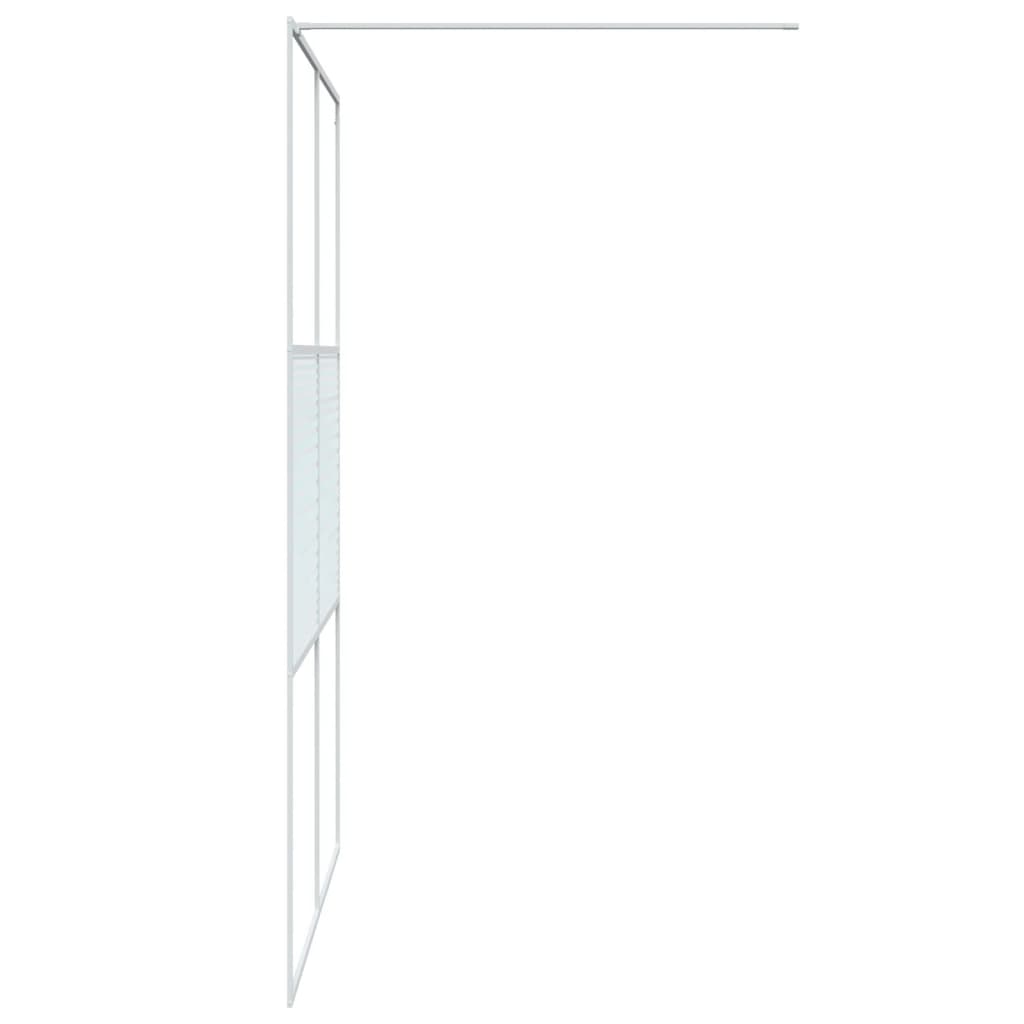 vidaXL Sprchová zástěna walk-in bílá 140 x 195 cm čiré ESG sklo