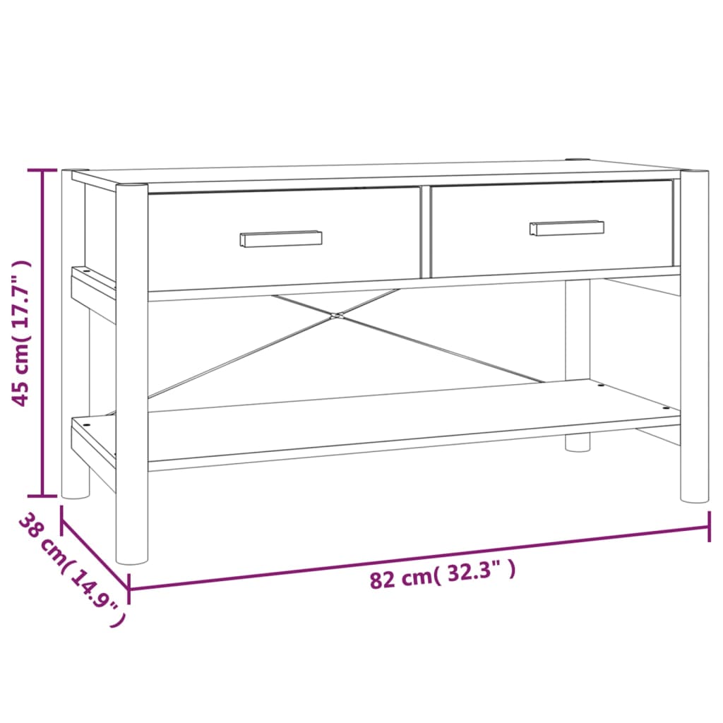 vidaXL TV stolek bílý 82 x 38 x 45 cm kompozitní dřevo