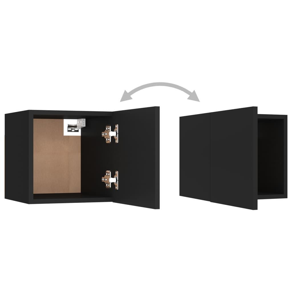 vidaXL Nástěnné TV skříňky 2 ks černé 30,5x30x30 cm