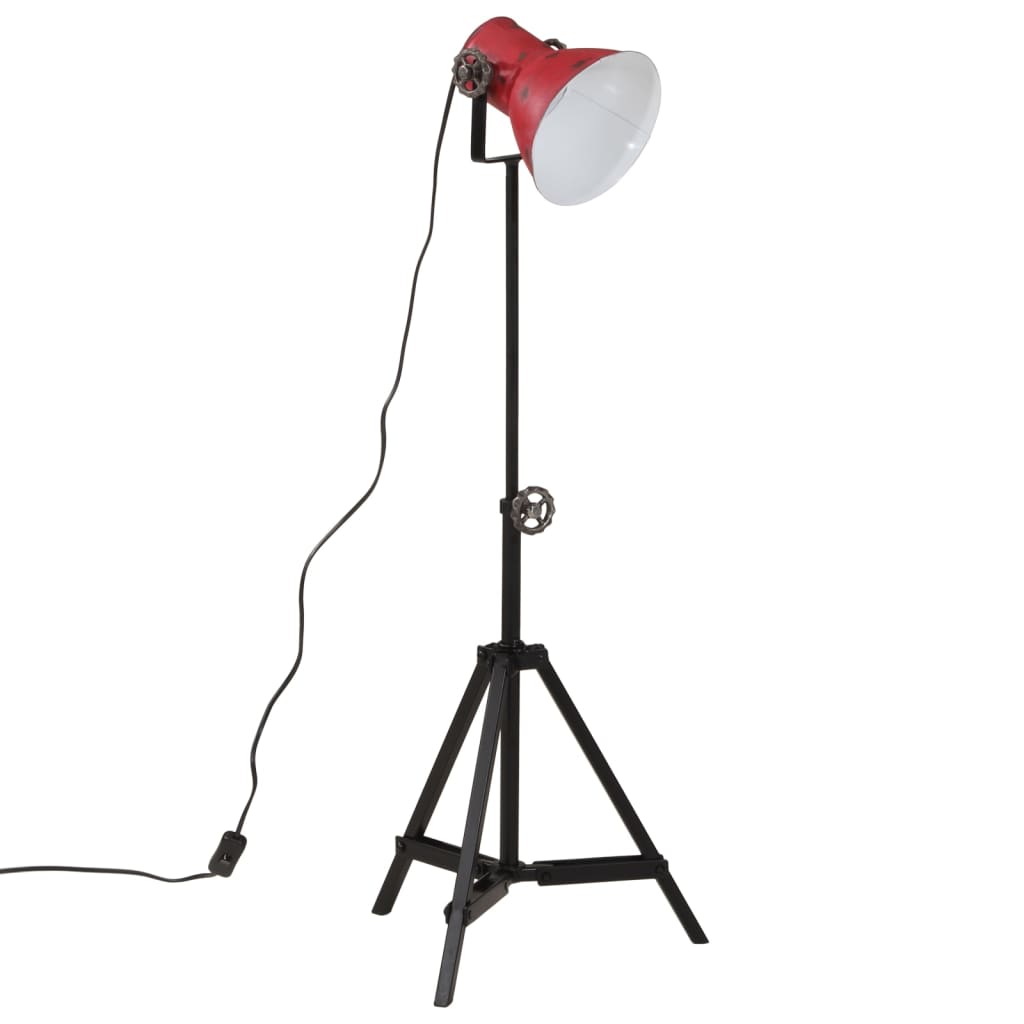 vidaXL Stojací lampa 25 W červená patina 35 x 35 x 65/95 cm E27