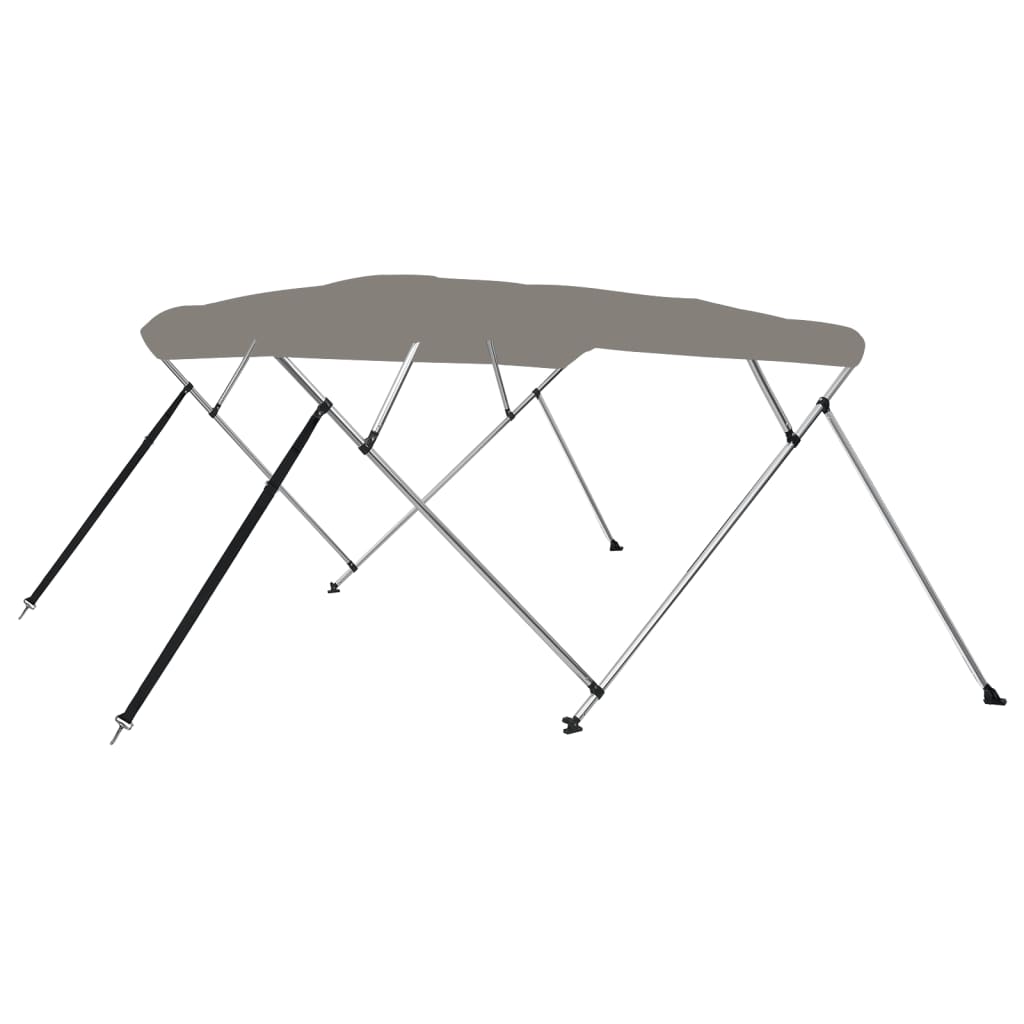 vidaXL Bimini stříška se 4 oblouky šedá 243x180x137 cm